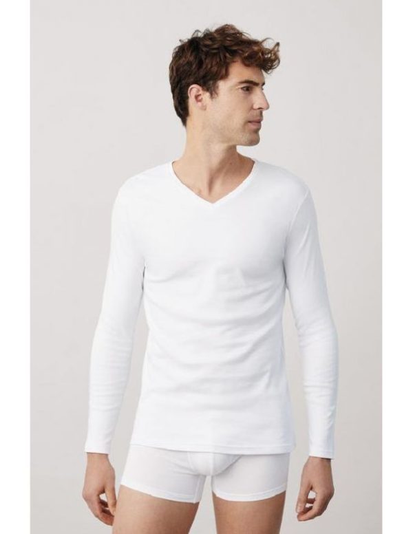 CAMISETA TÉRMICA HOMBRE MANGA LARGA I.MORA CUELLO PICO - Imagen 3
